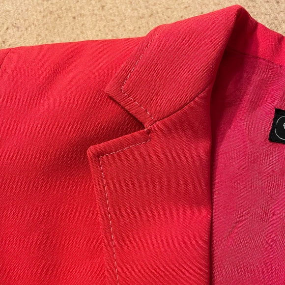 Retro 80s Garey Petites Blazer Suit Jacket Red Size 4 Vintage - Picture 6 of 15
